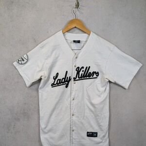 Lady Killers White Button-Up Baseball Jersey